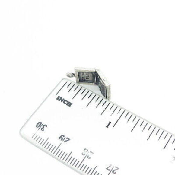 925 Sterling Silver Vintage Cellini Retro Personal Computer Charm Pendant - Picture 3 of 8